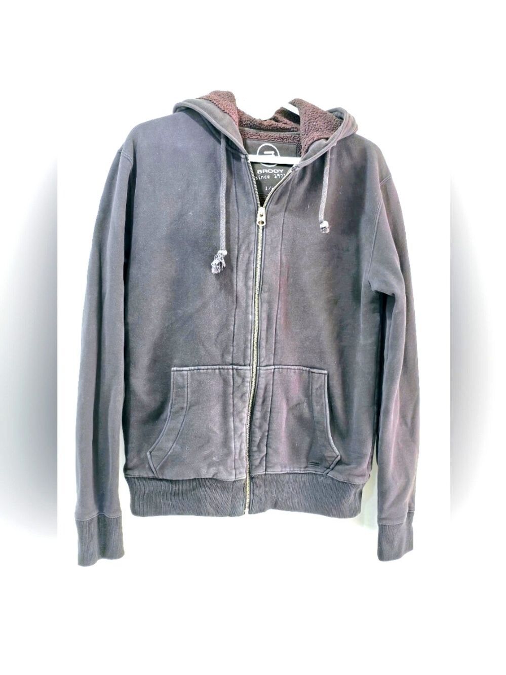 Brody Men's Zip Hoodie Sweater Size L